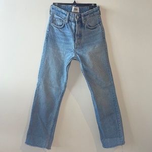 Zara straight leg vintage wash denim